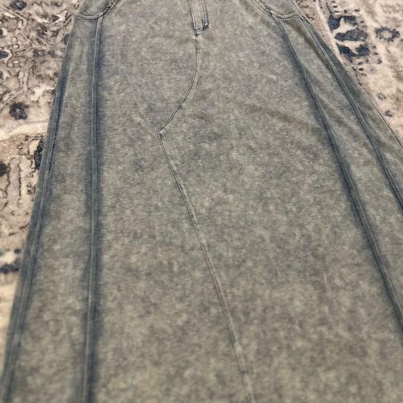 Crew Basics Vintage-Inspired Light Blue “Denim Look” Maxi Skirt - Picture 8 of 15